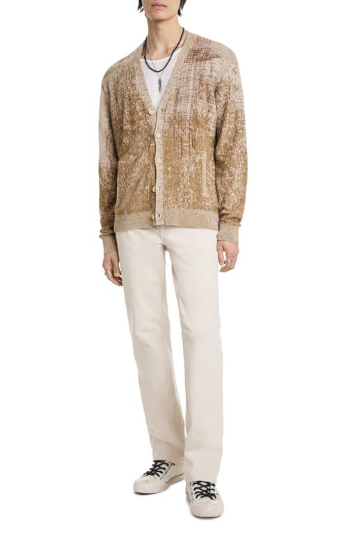 Shop John Varvatos Marita Ombré Linen & Silk Cardigan In Nutmeg