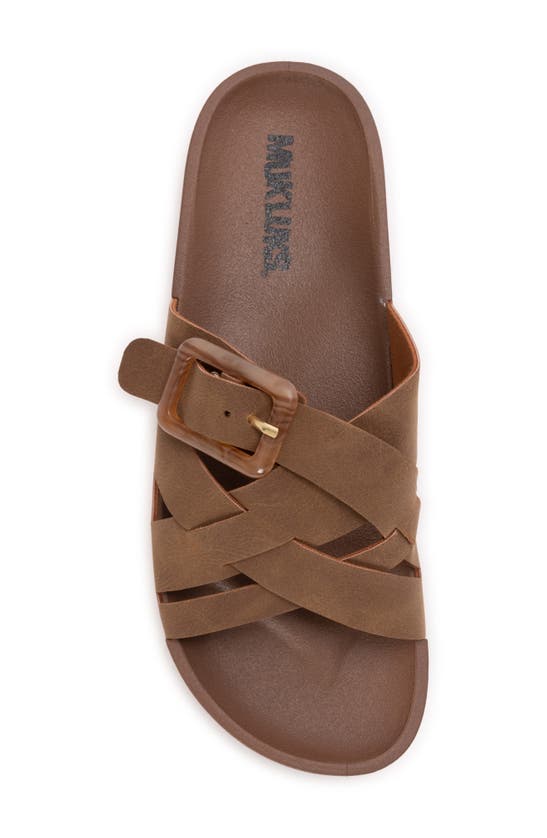 Muk Luks Grand Shayna Slide Sandal In Chocolate
