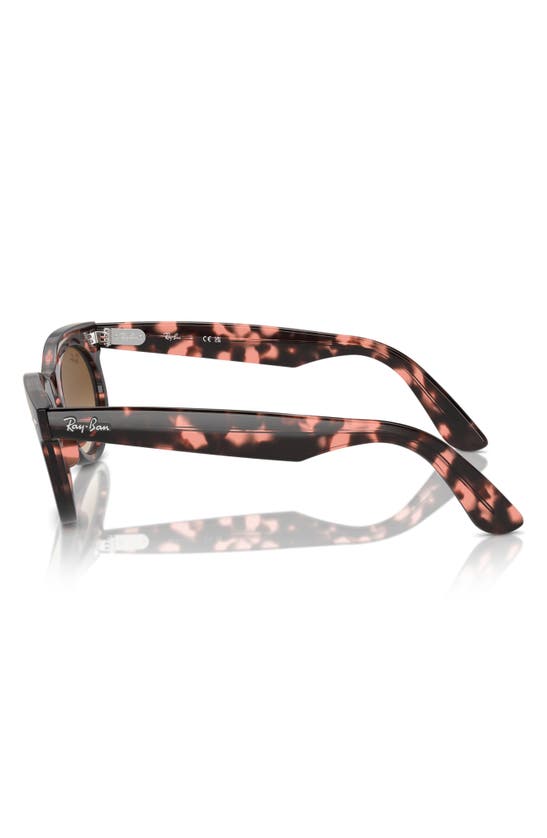 Ray Ban Wayfarer Oval Sunglasses Pink Havana Frame Brown Lenses 53-22 In Havana Pink