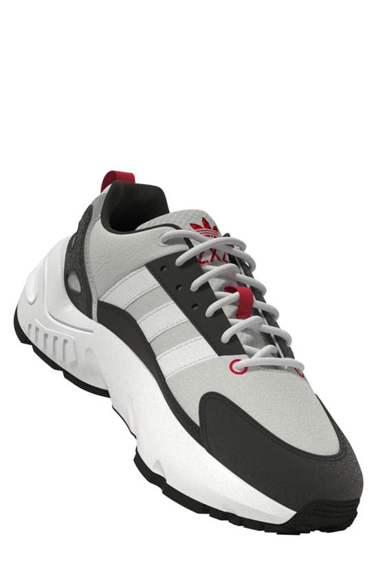 Adidas Originals Kids' Zx 22 Sneaker In Black/ White/ Vivid Red 