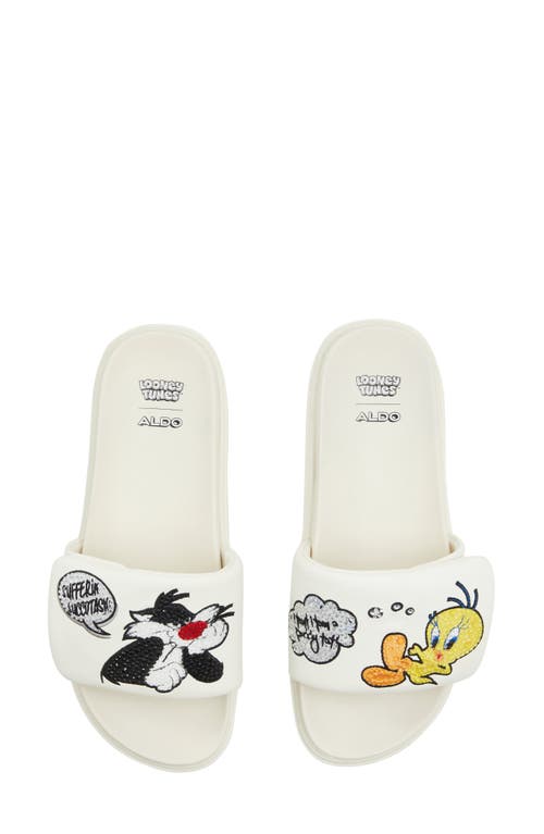 Shop Aldo X Looney Tunes Slide Sandal In White