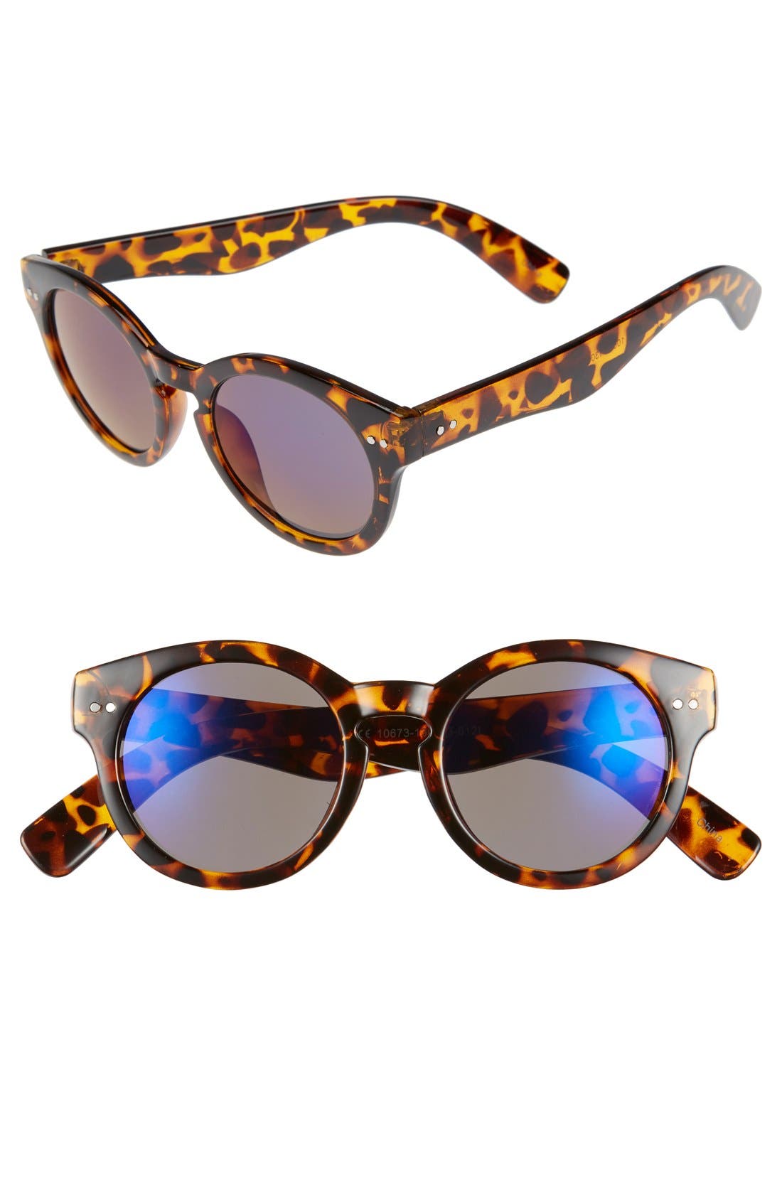 BP. 47mm Round Mirrored Sunglasses Nordstrom