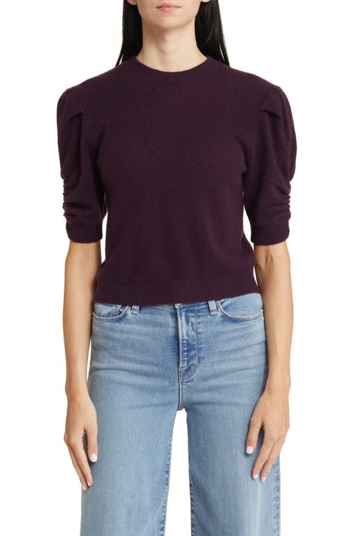FRAME Ruched Sleeve Recycled Cashmere & Wool Sweater at Nordstrom,