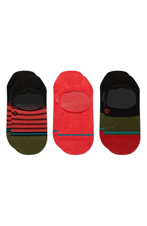 Stance Red Fade Assorted 3-Pack No-Show Socks at Nordstrom,