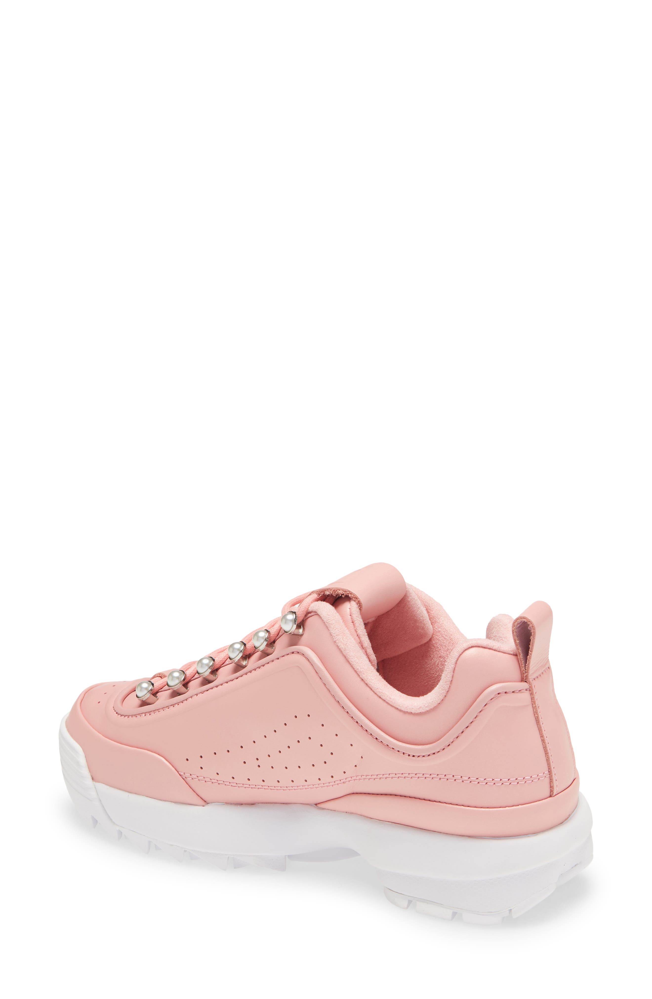 pink fila shoes with pouch