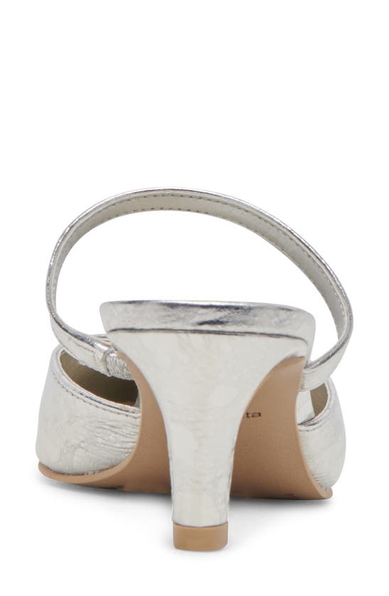 Shop Dolce Vita Kanika Kitten Heel Pump In Silver Distressed Leather
