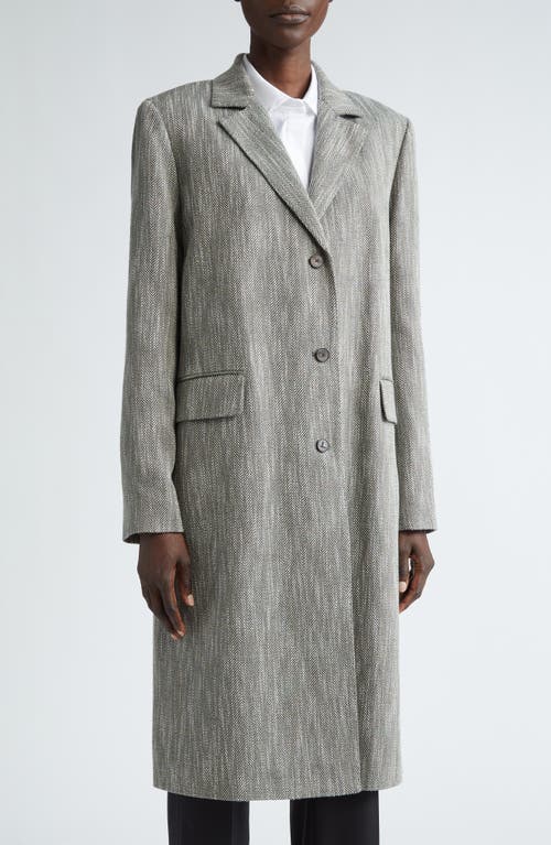 Shop Lafayette 148 New York Herringbone Coat In Vineyard Multi