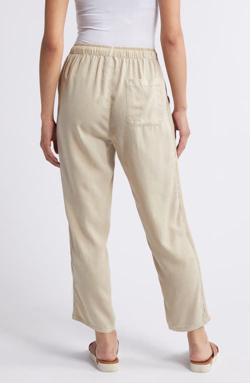 Shop Caslonr Caslon(r) Drawstring Crop Pants In Tan Oxford