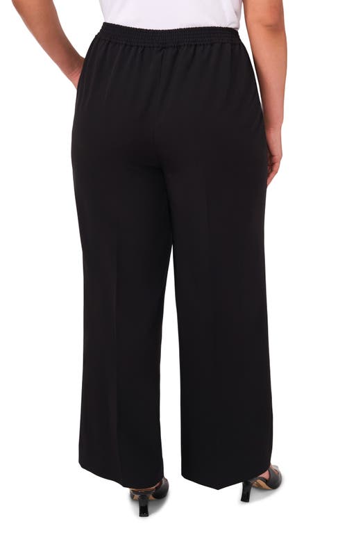 Shop Halogenr Halogen(r) Elastic Back Wide Leg Pants In Rich Black