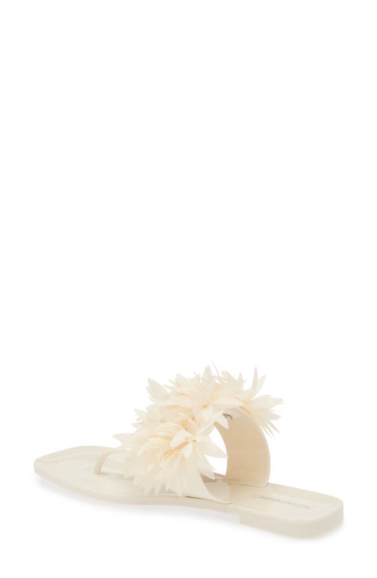 Shop Jeffrey Campbell Pollinate T-strap Sandal In Cream Shiny