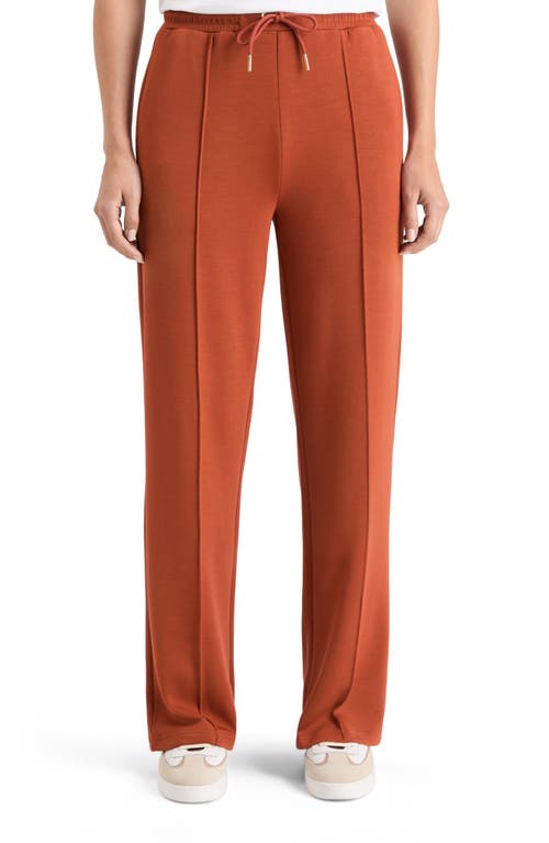 Scotch & Soda Wide Leg Sweatpants in Rust 