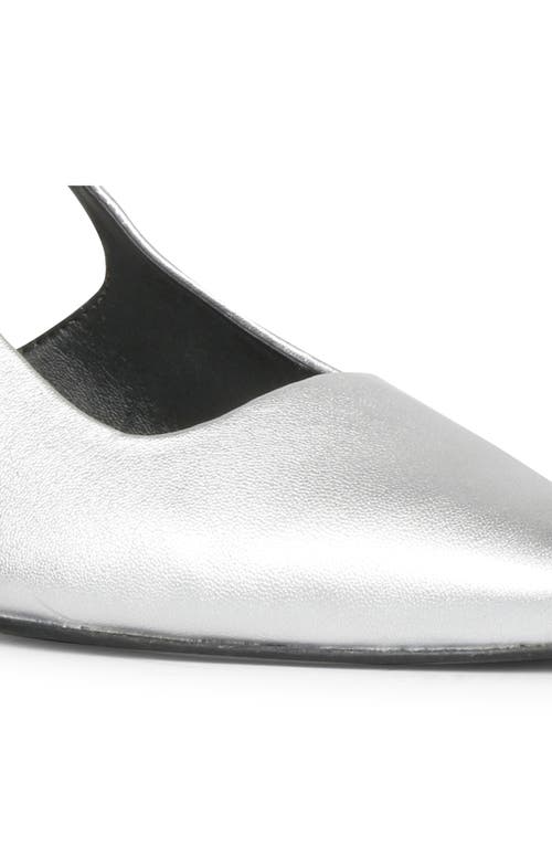 Shop Saint G Cynara Slingback Pointed Toe Pump In Silver