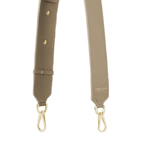 Shop Teddy Blake Stampatto Leather Wide Strap In Light Beige