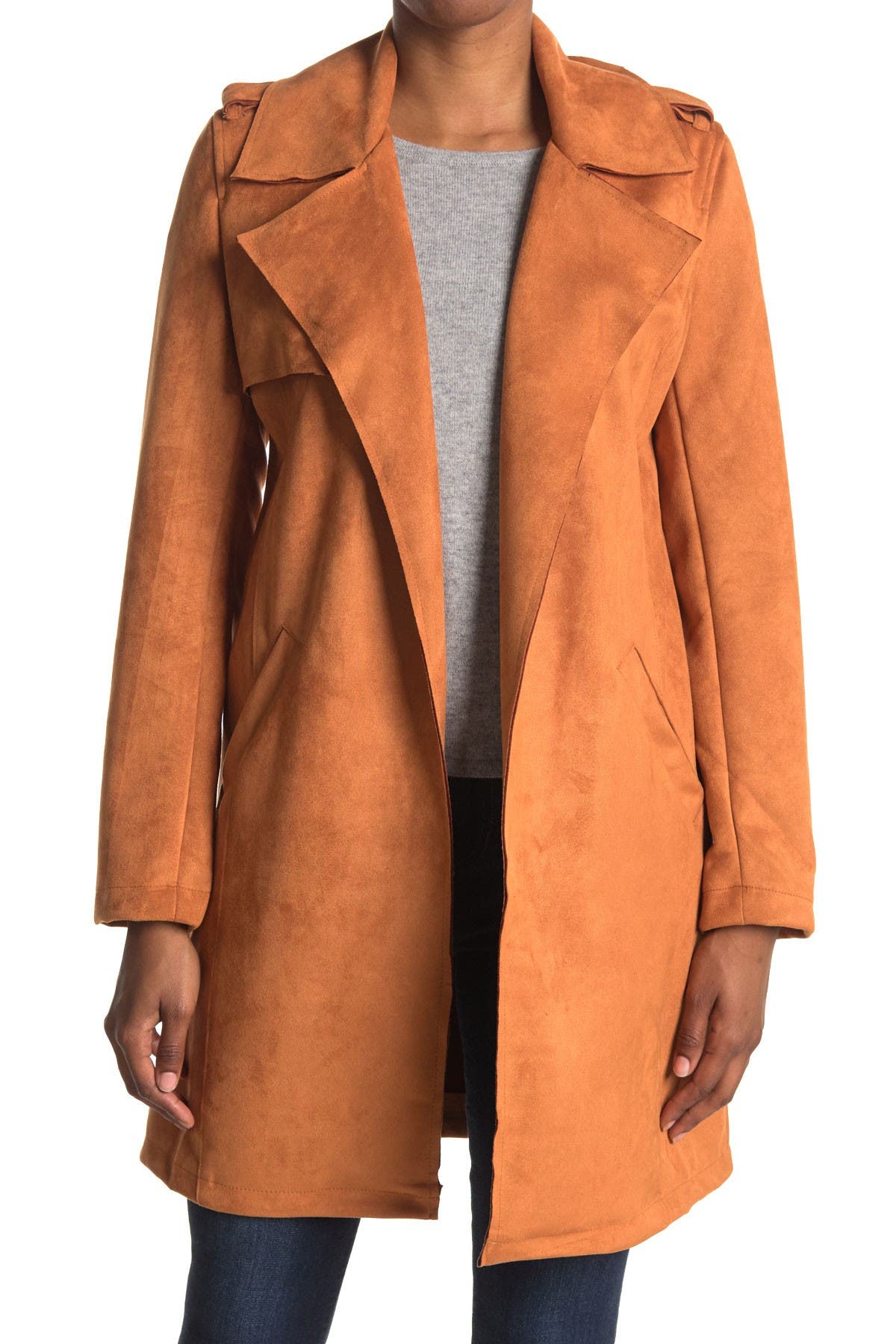 long suede coat womens