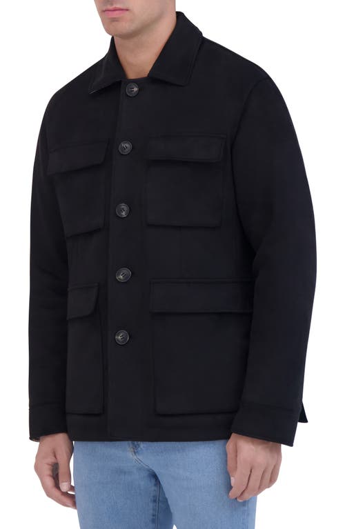 Robert Graham Faux Suede Safari Jacket In Black