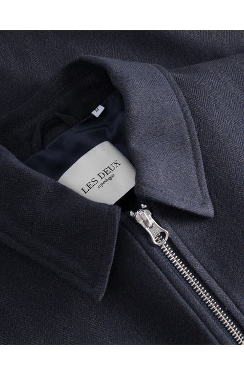 Les Deux Zip-fastening Shirt Jacket In Navy