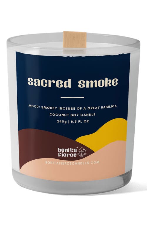 Shop Bonita Fierce Sacred Smoke Candle In Blue/white Multi