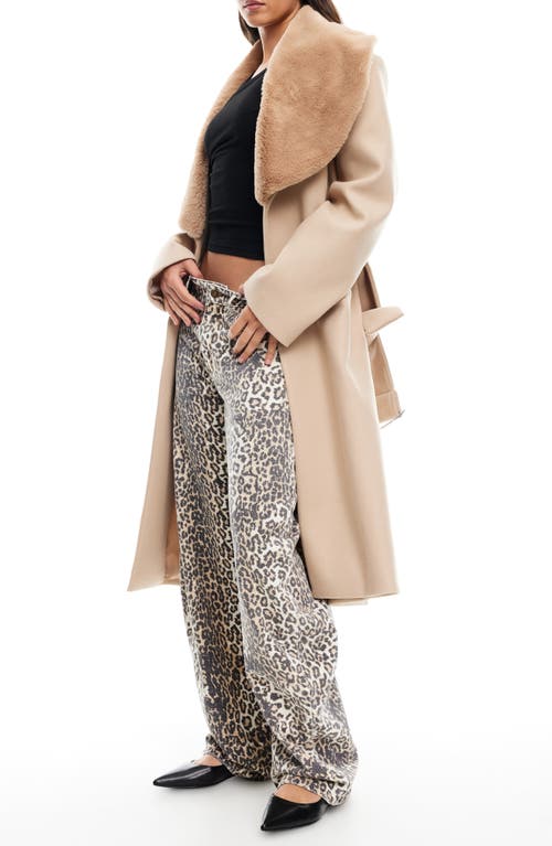 Lioness Endless Belted Coat In Tan