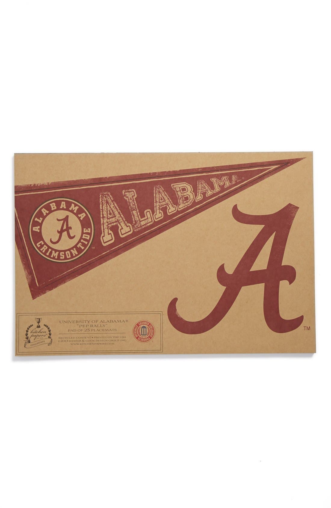 Kitchen Papers by Cake 'Pennant Alabama Crimson Tide' Paper Placemat