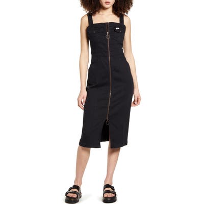 Wrangler Zipper Tank Dress, Black