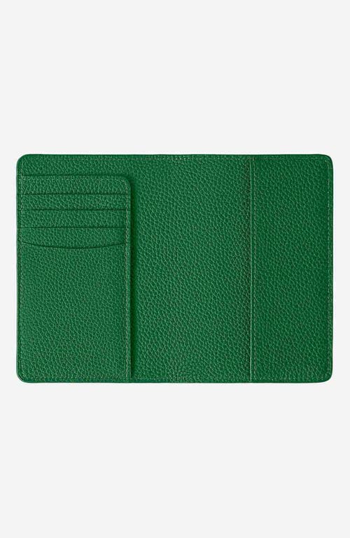 Shop Maison De Sabre Maison De Sabré Leather Passport Holder In Emerald Green