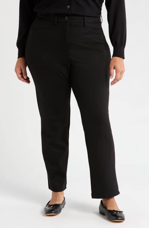 Universal Standard Ponte Cigarette Pants In Black