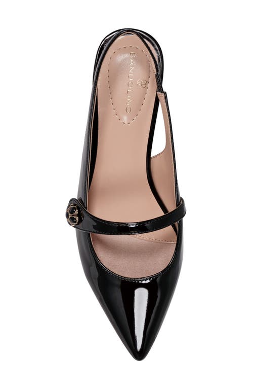 Shop Bandolino Aubriana Slingback Mary Jane Pointed Toe Flat In Black