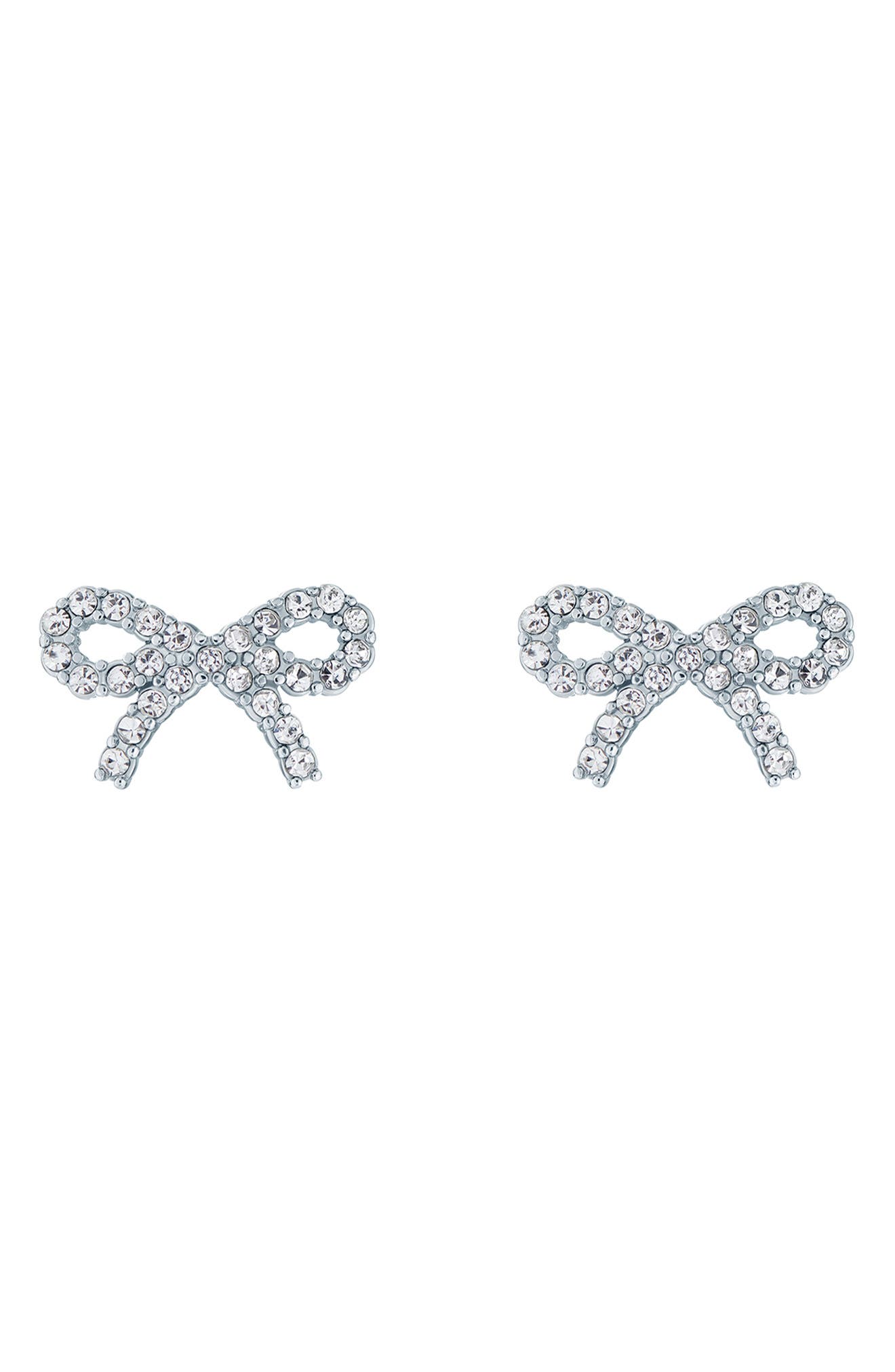 ted baker bow earrings silver