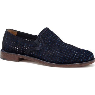 Trask Ali Perforated Loafer- Blue
