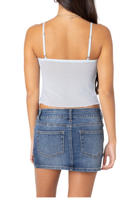 Shop Edikted Serafina Stretch Tank Top In Light-blue