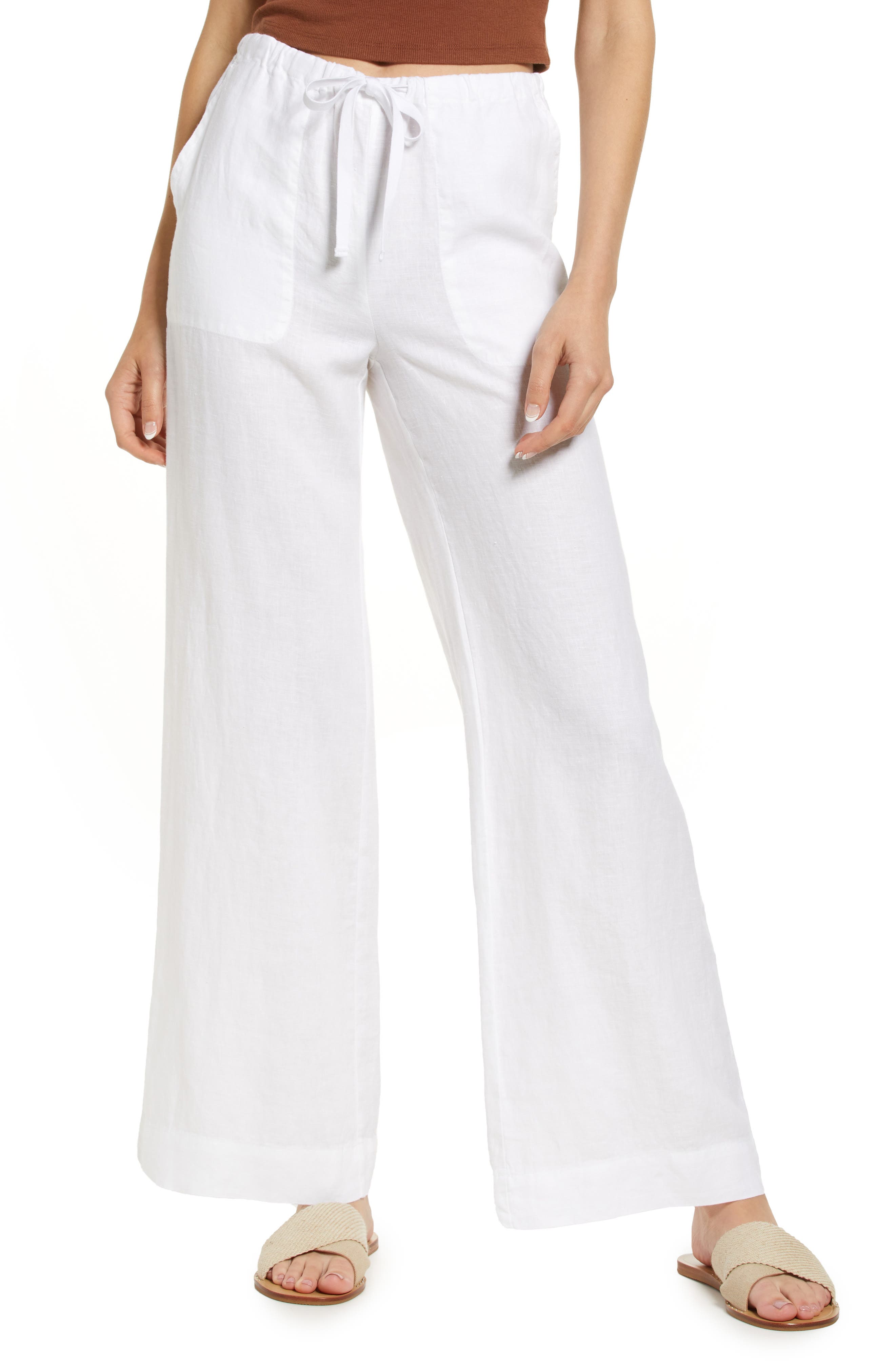 Linen culottes pants  Terracotta linen pants  Woman's linen pants  Loose pants  Short flared pants  Soft linen trousers