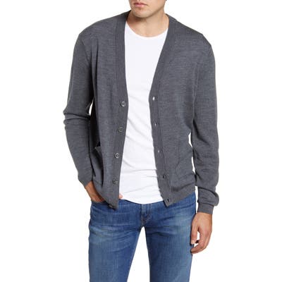 Bonobos Slim Fit Wool Cardigan Sweater, Grey
