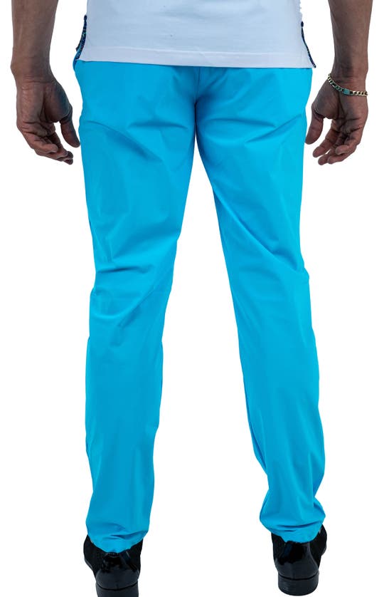Maceoo All Day Turquoise Pants In Blue