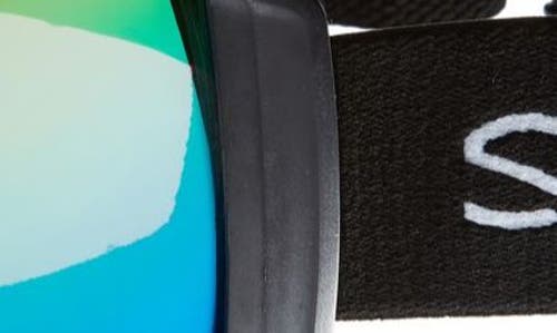 Smith Sport I/o 182mm Snow Goggles In Black/sun Green Mirror