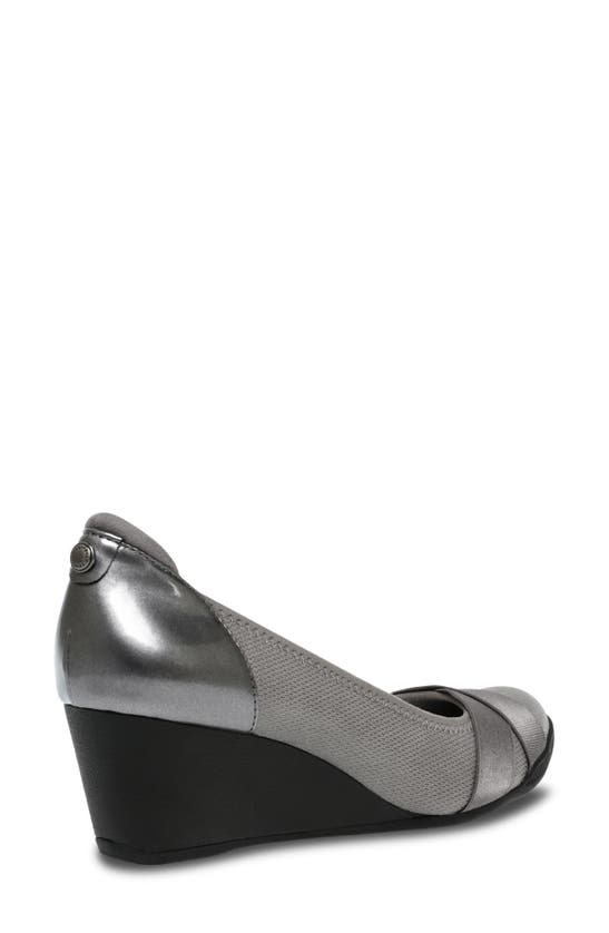 Shop Anne Klein Timeout Wedge Pump In Pewter