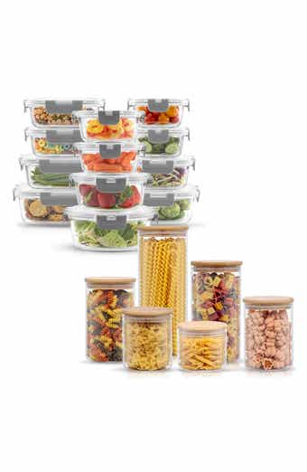 JoyJolt 24-Piece Glass Food Storage Containers with Lids