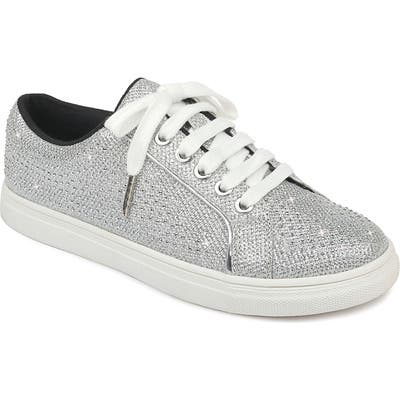 Jewel Badgley Mischka Ryan Crystal Metallic Sneaker- Metallic
