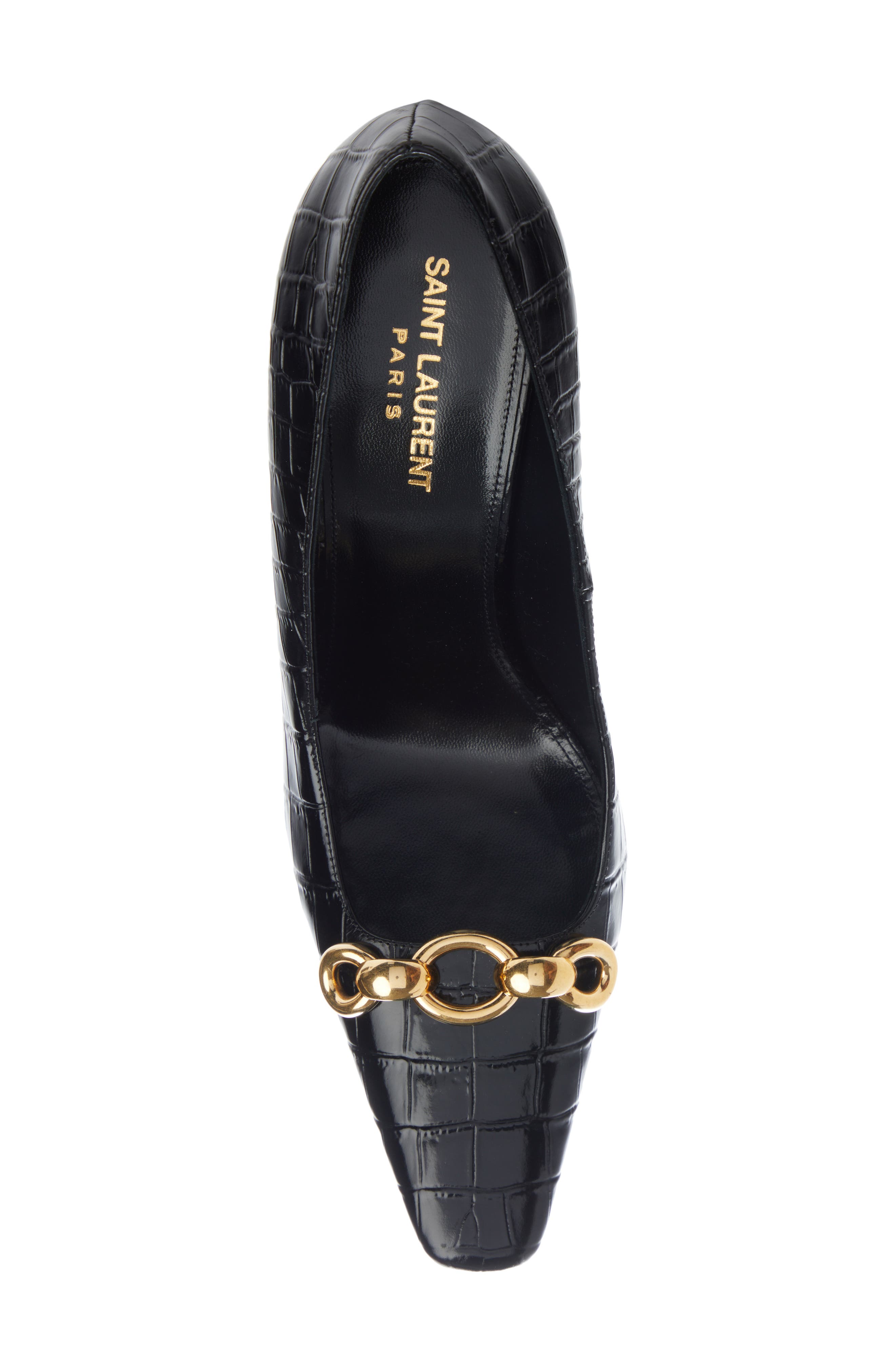 Saint Laurent Severine Croc Embossed Pump Nordstrom