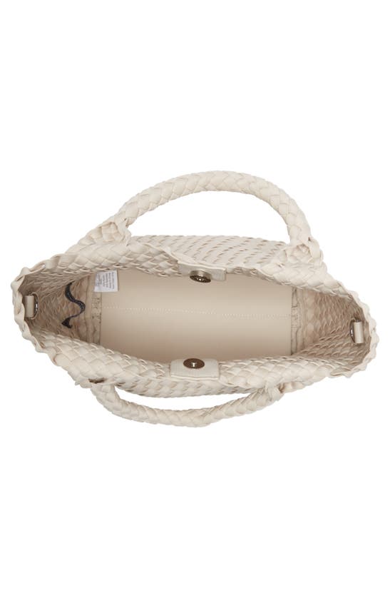 Bcbg Small Neoprene Woven Tote Bag In Soft Alabaster