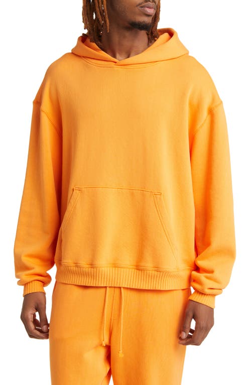 Core Oversize Organic Cotton Brushed Terry Hoodie in Hunters Orange