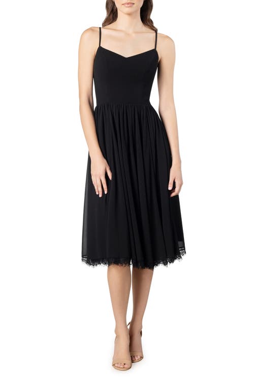 Dress the Population Mercy Fit & Flare Midi Dress in Black at Nordstrom, Size Xx-Small