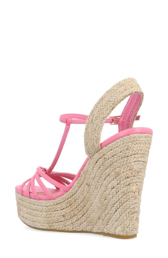 JOURNEE COLLECTION JOURNEE COLLECTION YARA TRU COMFORT T-STRAP ESPADRILLE WEDGE PLATFORM SANDAL