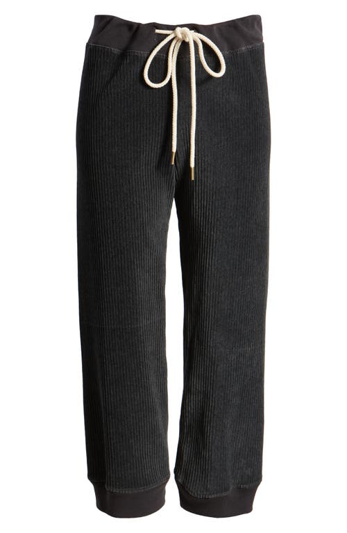 The Great Cotton Blend Corduroy Crop Joggers In Slate