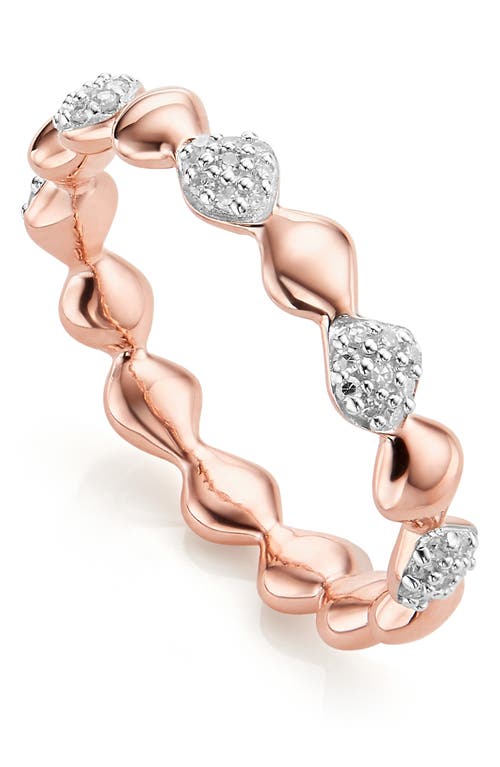 Monica Vinader Nura Teardrop Diamond Eternity Ring Rose Gold/Diamond at Nordstrom,