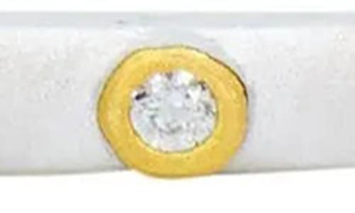 Freida Rothman Thin Bezel Station Stack Bangle In Gold And Silver