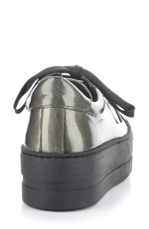 Bos. & Co. Maya Platform Sneaker In Pewter Mascara Pat