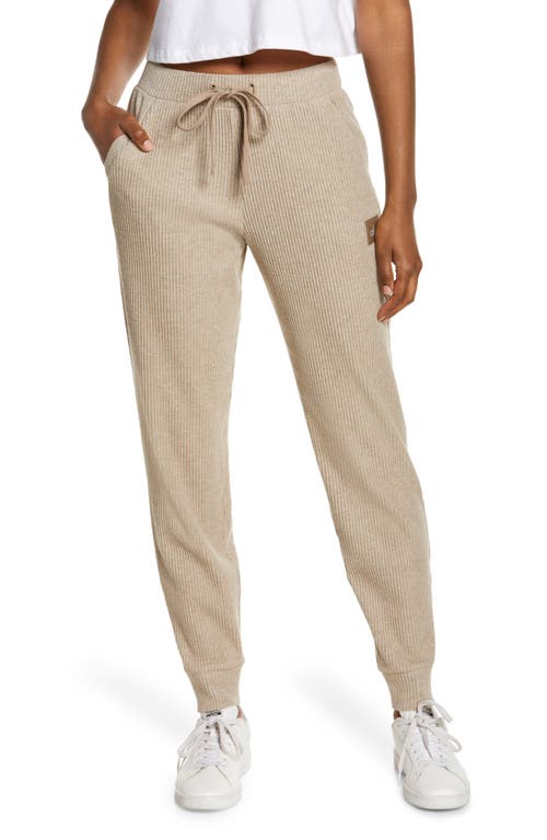 Muse High Waist Rib Joggers in Gravel Heather