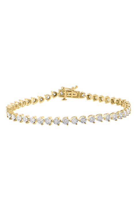 14K White & Yellow Gold Diamond Bracelet - 1.95 ctw