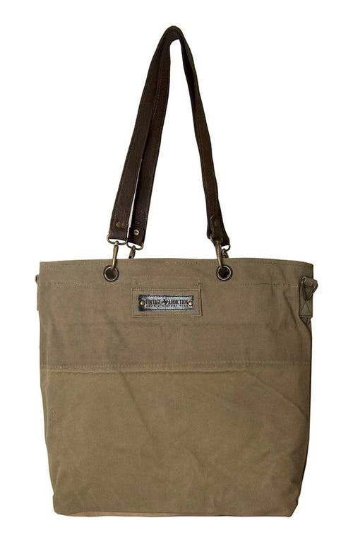 Shop Vintage Addiction All You Need Is Love Tote Bag In Olive/khaki