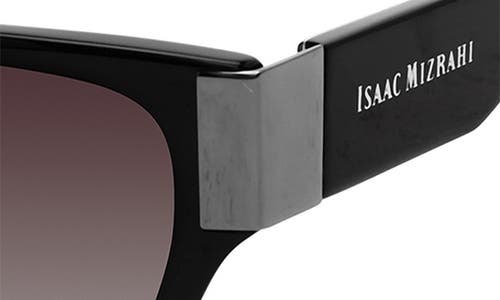Isaac Mizrahi New York 53mm Rectangle Sunglasses In Black